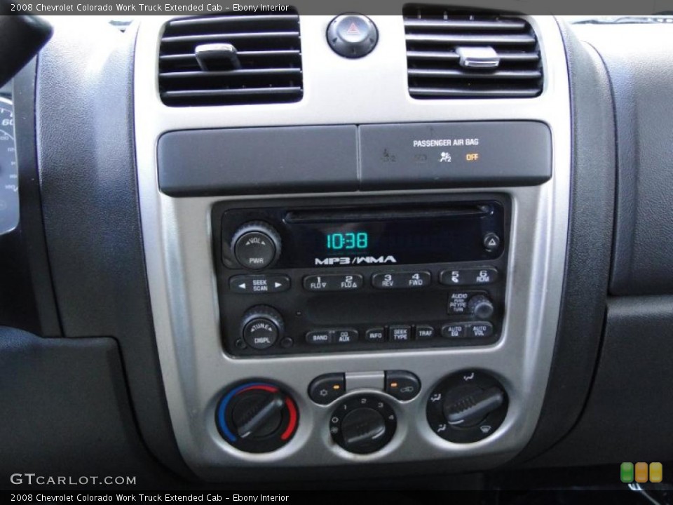 Ebony Interior Controls for the 2008 Chevrolet Colorado Work Truck Extended Cab #49192461