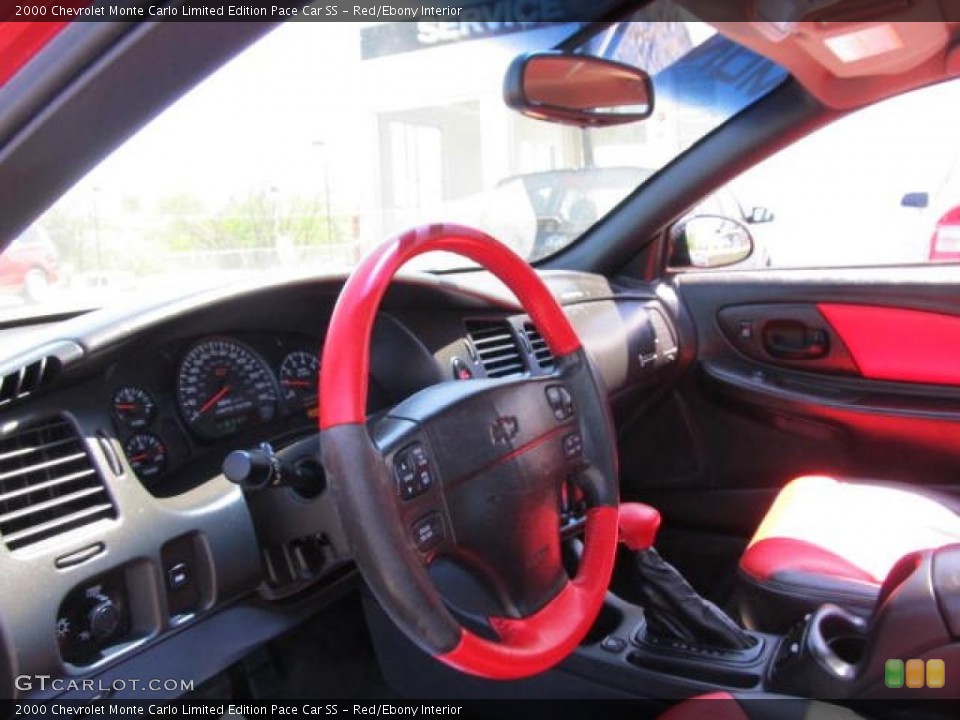 Red/Ebony Interior Steering Wheel for the 2000 Chevrolet Monte Carlo Limited Edition Pace Car SS #49192623