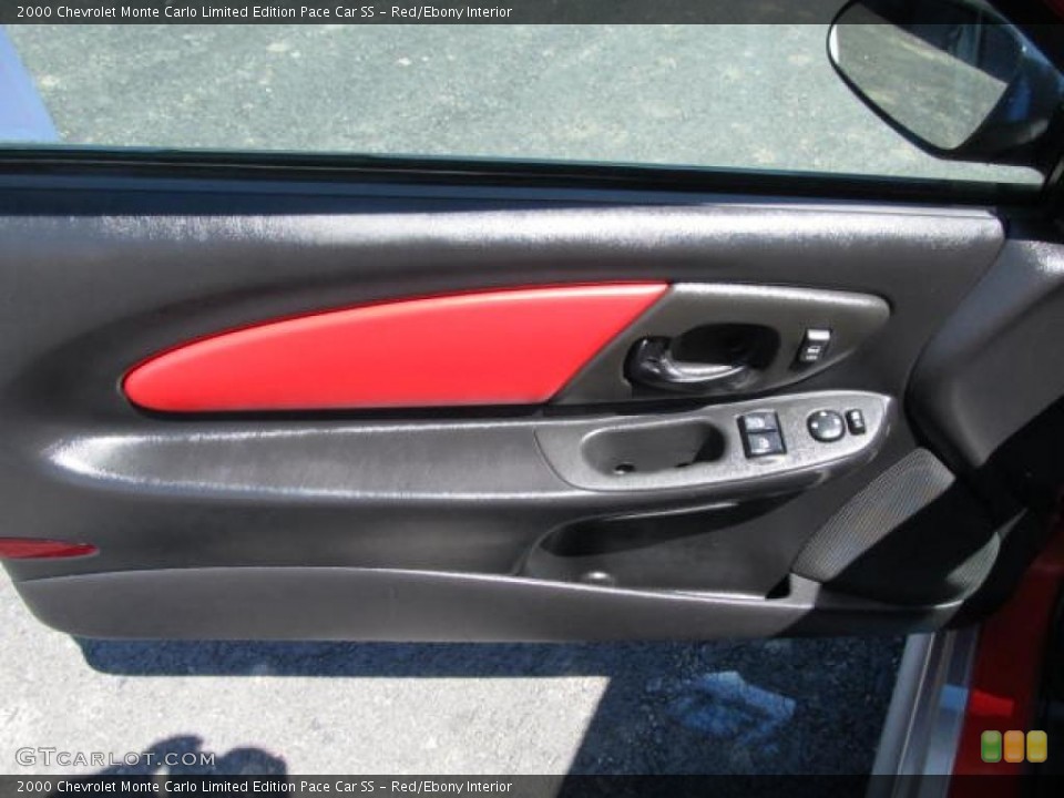 Red/Ebony Interior Door Panel for the 2000 Chevrolet Monte Carlo Limited Edition Pace Car SS #49192626