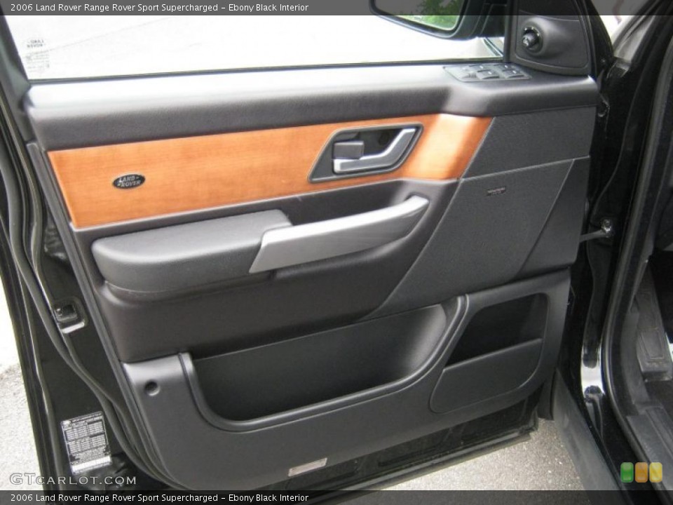 Ebony Black Interior Door Panel for the 2006 Land Rover Range Rover Sport Supercharged #49194111