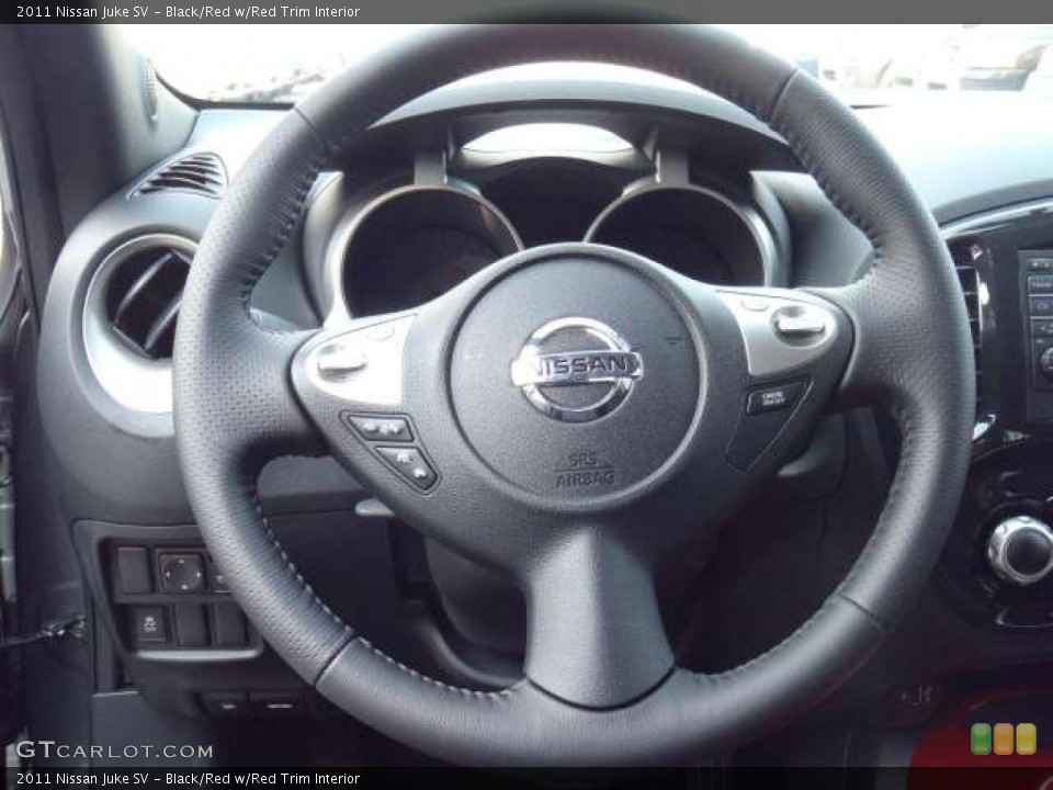 Black/Red w/Red Trim Interior Steering Wheel for the 2011 Nissan Juke SV #49196660