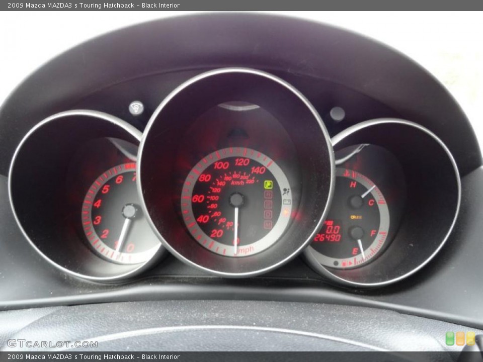 Black Interior Gauges for the 2009 Mazda MAZDA3 s Touring Hatchback #49196990