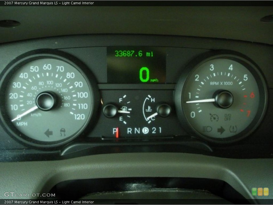 Light Camel Interior Gauges for the 2007 Mercury Grand Marquis LS #49199927