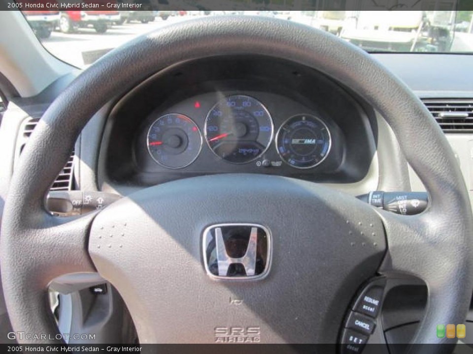 Gray Interior Steering Wheel for the 2005 Honda Civic Hybrid Sedan #49201886