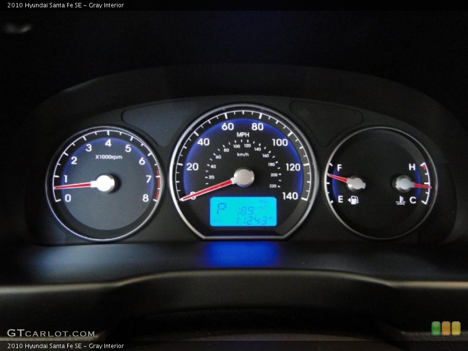 Gray Interior Gauges for the 2010 Hyundai Santa Fe SE #49203545