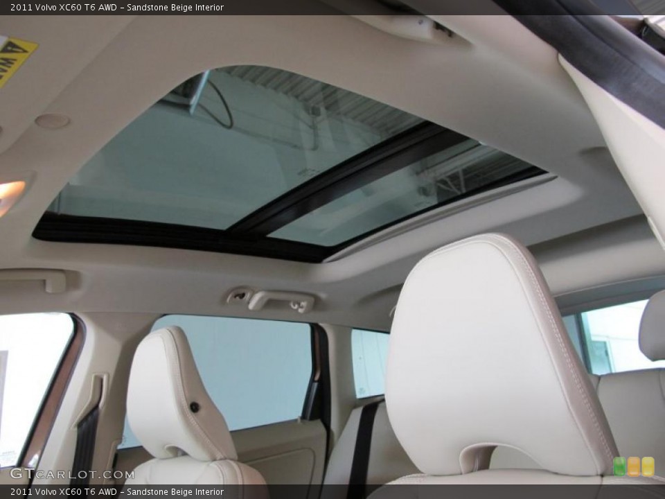 Sandstone Beige Interior Sunroof for the 2011 Volvo XC60 T6 AWD #49204910