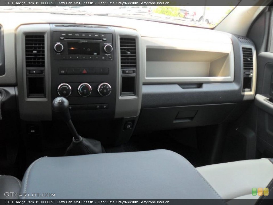 Dark Slate Gray/Medium Graystone Interior Dashboard for the 2011 Dodge Ram 3500 HD ST Crew Cab 4x4 Chassis #49208501