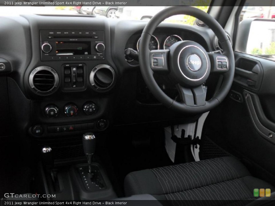 Black Interior Photo for the 2011 Jeep Wrangler Unlimited Sport 4x4 Right Hand Drive #49209158