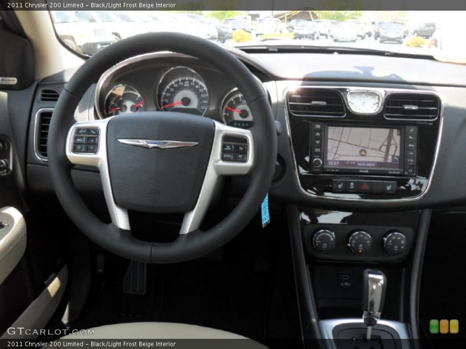 Black/Light Frost Beige Interior Dashboard for the 2011 Chrysler 200 Limited #49209530