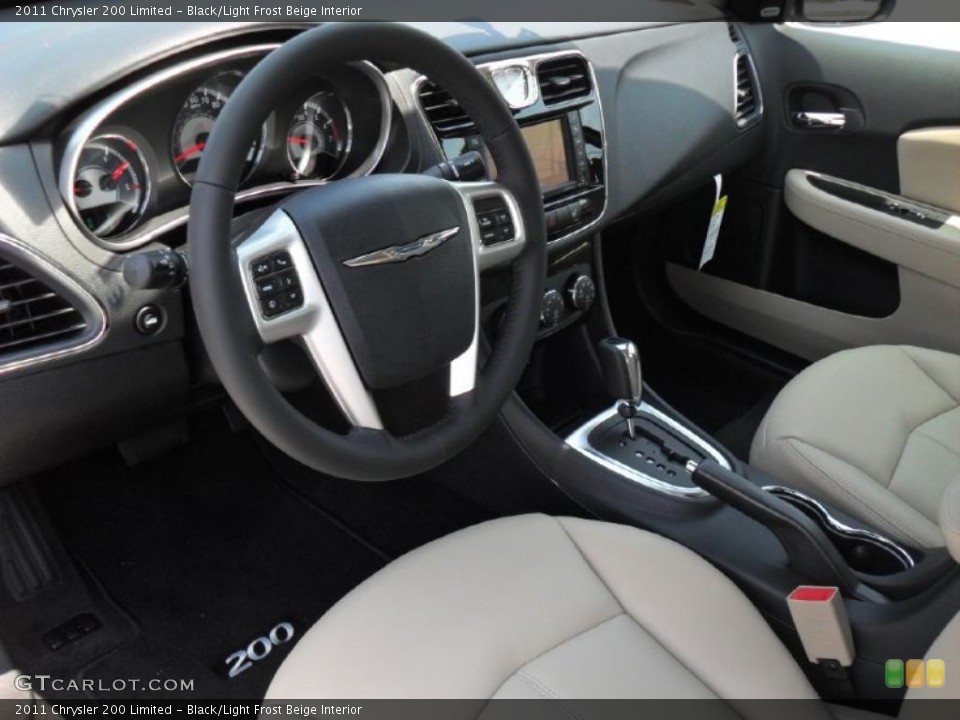 Black/Light Frost Beige Interior Prime Interior for the 2011 Chrysler 200 Limited #49209683