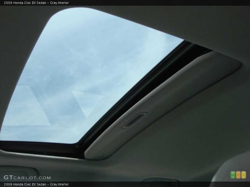 Gray Interior Sunroof for the 2009 Honda Civic EX Sedan #49212176