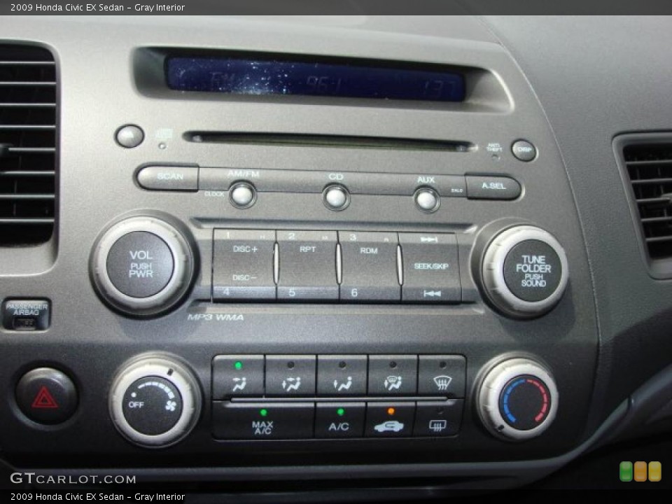 Gray Interior Controls for the 2009 Honda Civic EX Sedan #49212251