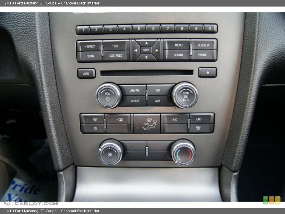 Charcoal Black Interior Controls for the 2010 Ford Mustang GT Coupe #49216466