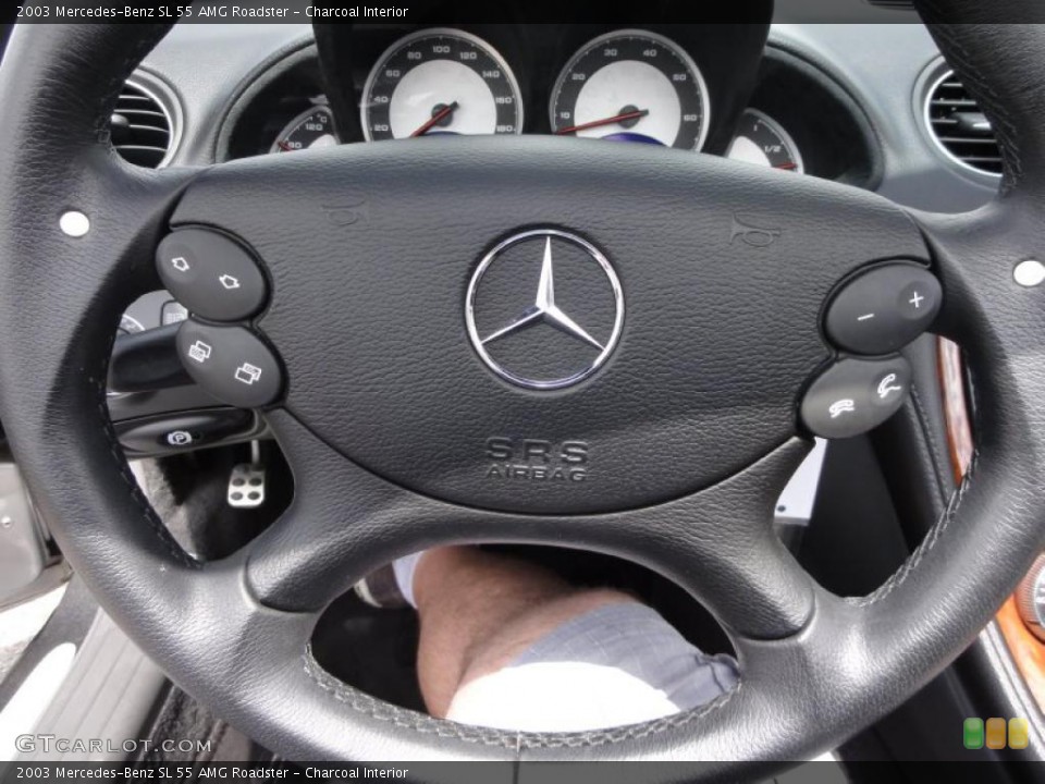 Charcoal Interior Steering Wheel for the 2003 Mercedes-Benz SL 55 AMG Roadster #49217561