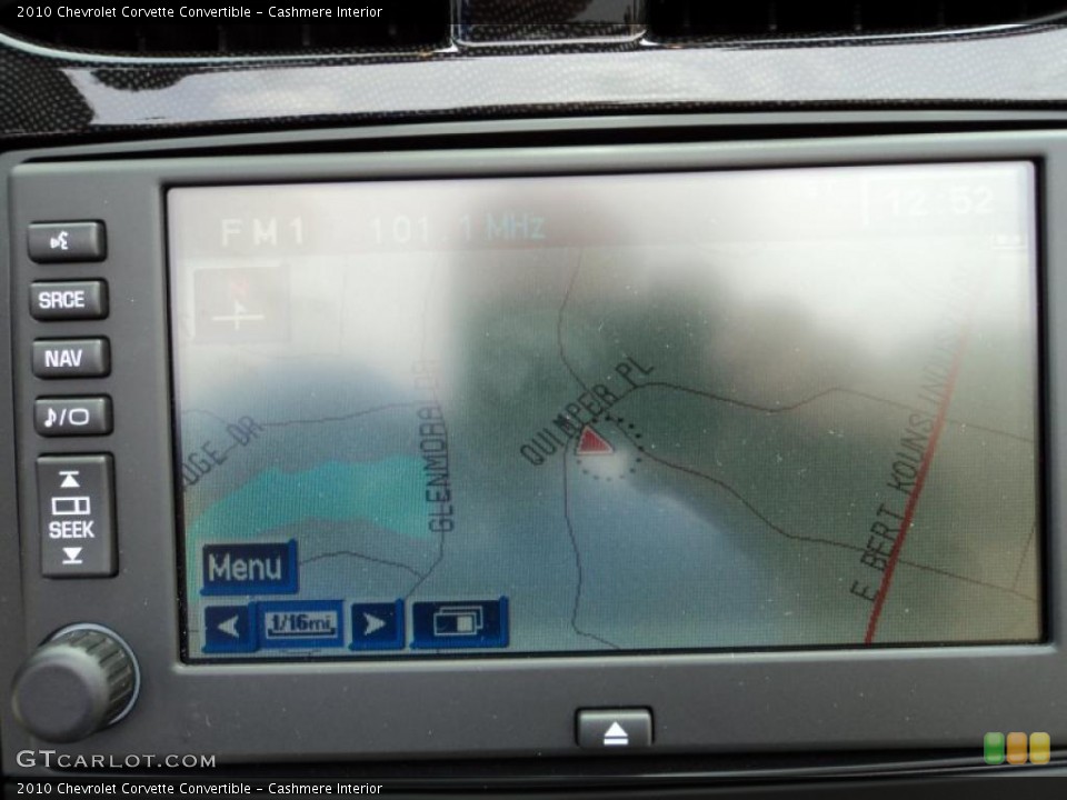 Cashmere Interior Navigation for the 2010 Chevrolet Corvette Convertible #49226360