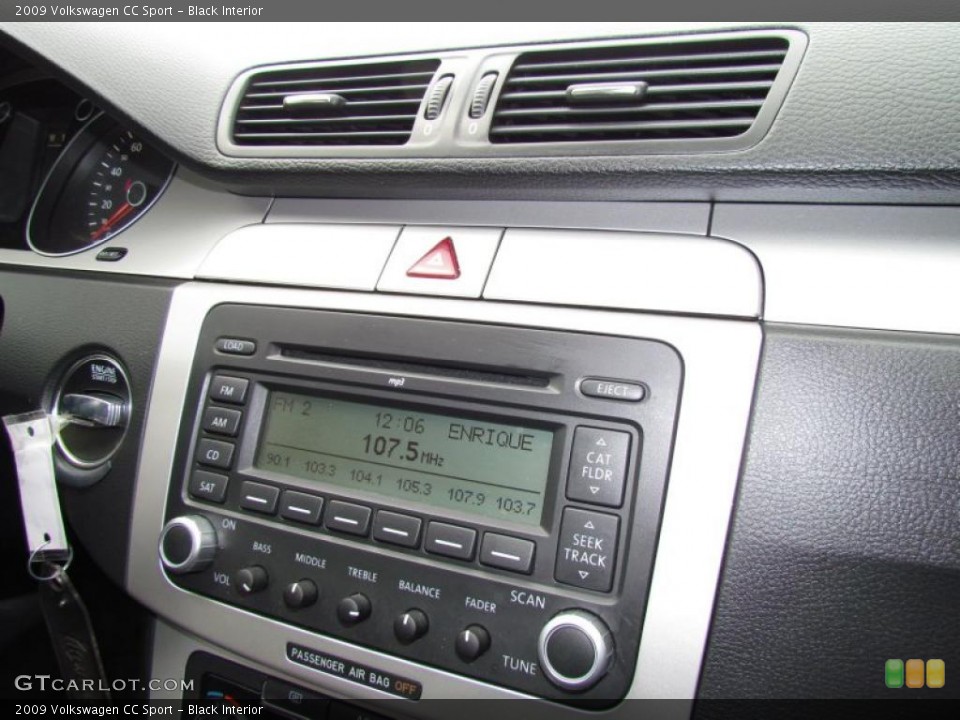 Black Interior Controls for the 2009 Volkswagen CC Sport #49228370