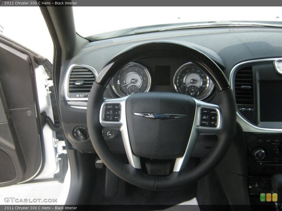 Black Interior Steering Wheel for the 2011 Chrysler 300 C Hemi #49231838