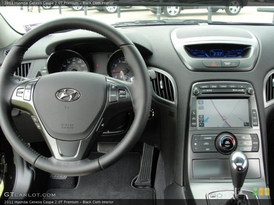 Black Cloth Interior Dashboard for the 2011 Hyundai Genesis Coupe 2.0T Premium #49236906