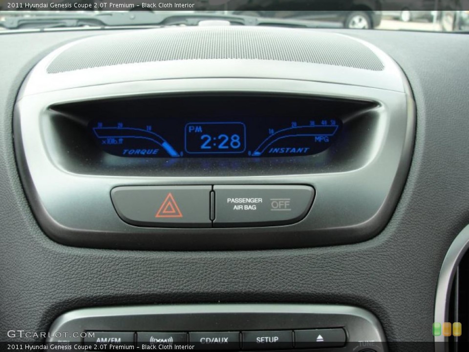 Black Cloth Interior Controls for the 2011 Hyundai Genesis Coupe 2.0T Premium #49236930