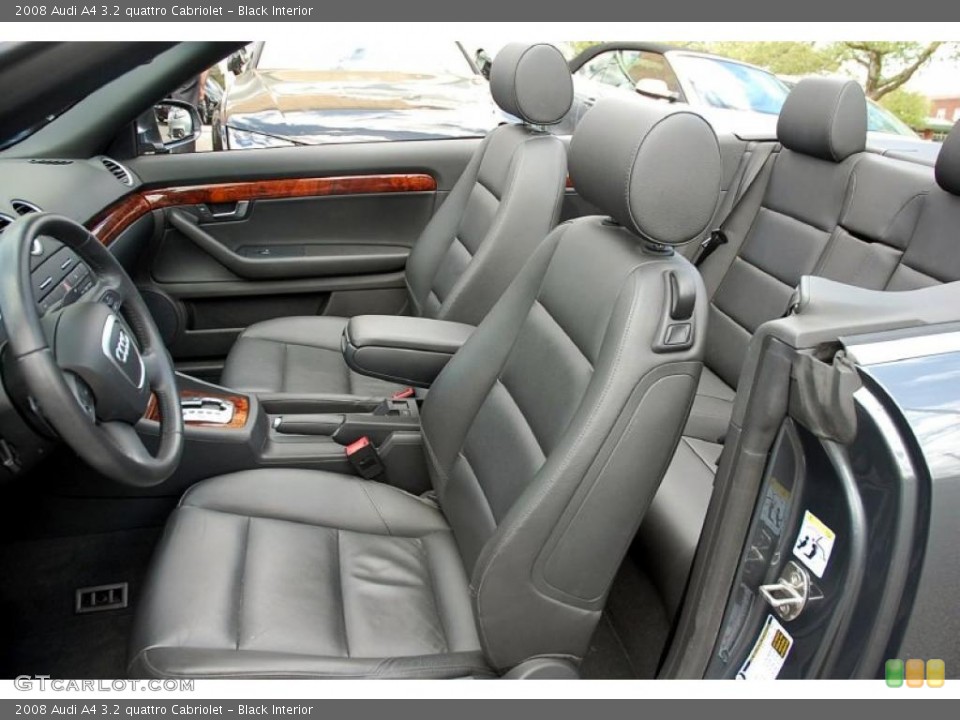 Black Interior Photo for the 2008 Audi A4 3.2 quattro Cabriolet #49236936