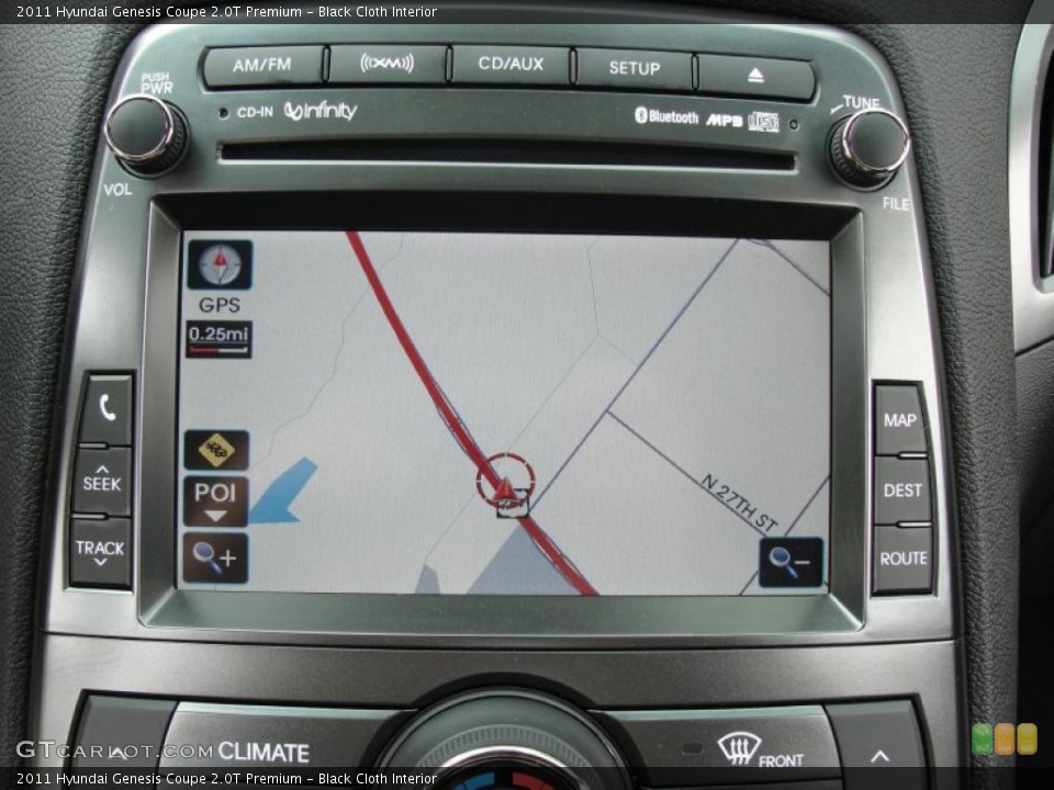 Black Cloth Interior Navigation for the 2011 Hyundai Genesis Coupe 2.0T Premium #49236942