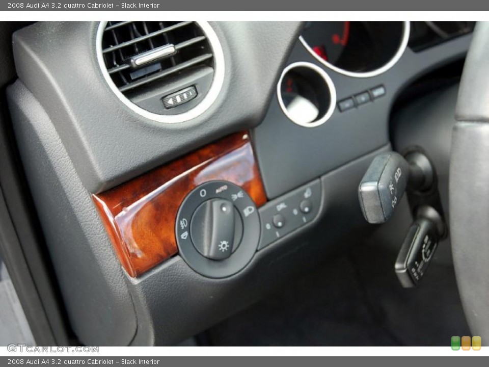 Black Interior Controls for the 2008 Audi A4 3.2 quattro Cabriolet #49236969