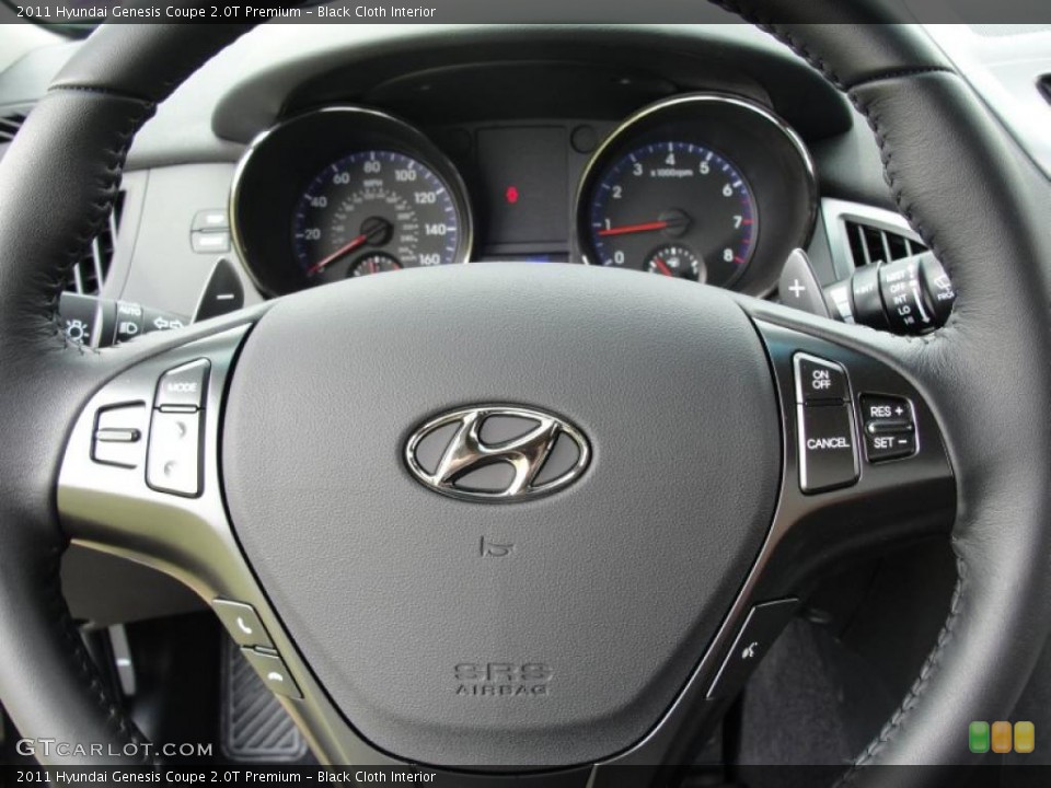 Black Cloth Interior Steering Wheel for the 2011 Hyundai Genesis Coupe 2.0T Premium #49236987