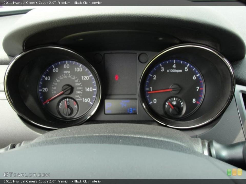 Black Cloth Interior Gauges for the 2011 Hyundai Genesis Coupe 2.0T Premium #49236996