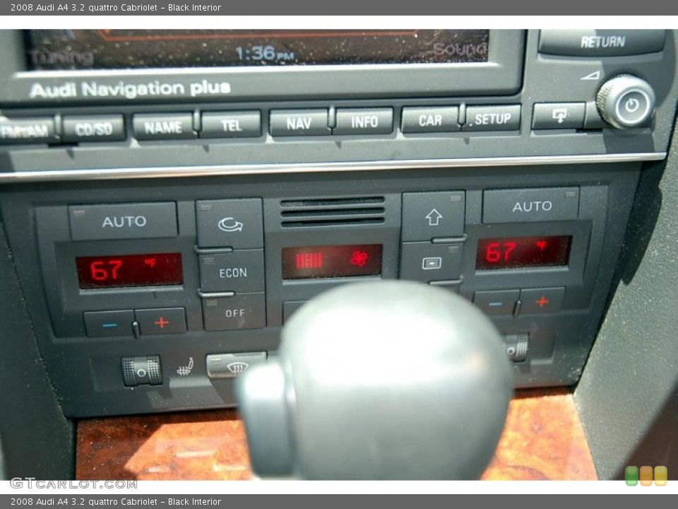 Black Interior Controls for the 2008 Audi A4 3.2 quattro Cabriolet #49237002