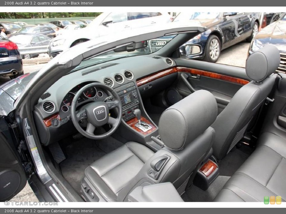 Black Interior Photo for the 2008 Audi A4 3.2 quattro Cabriolet #49237074
