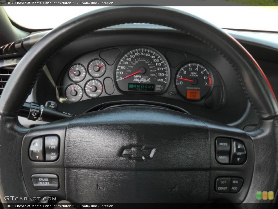 Ebony Black Interior Steering Wheel for the 2004 Chevrolet Monte Carlo Intimidator SS #49238472