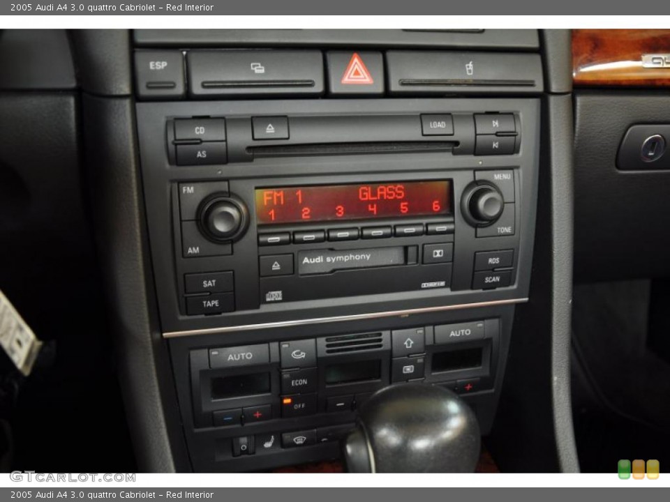 Red Interior Controls for the 2005 Audi A4 3.0 quattro Cabriolet #49240263