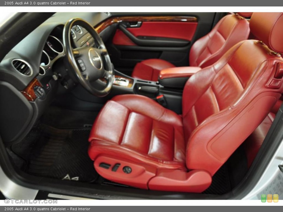 Red Interior Photo for the 2005 Audi A4 3.0 quattro Cabriolet #49240299