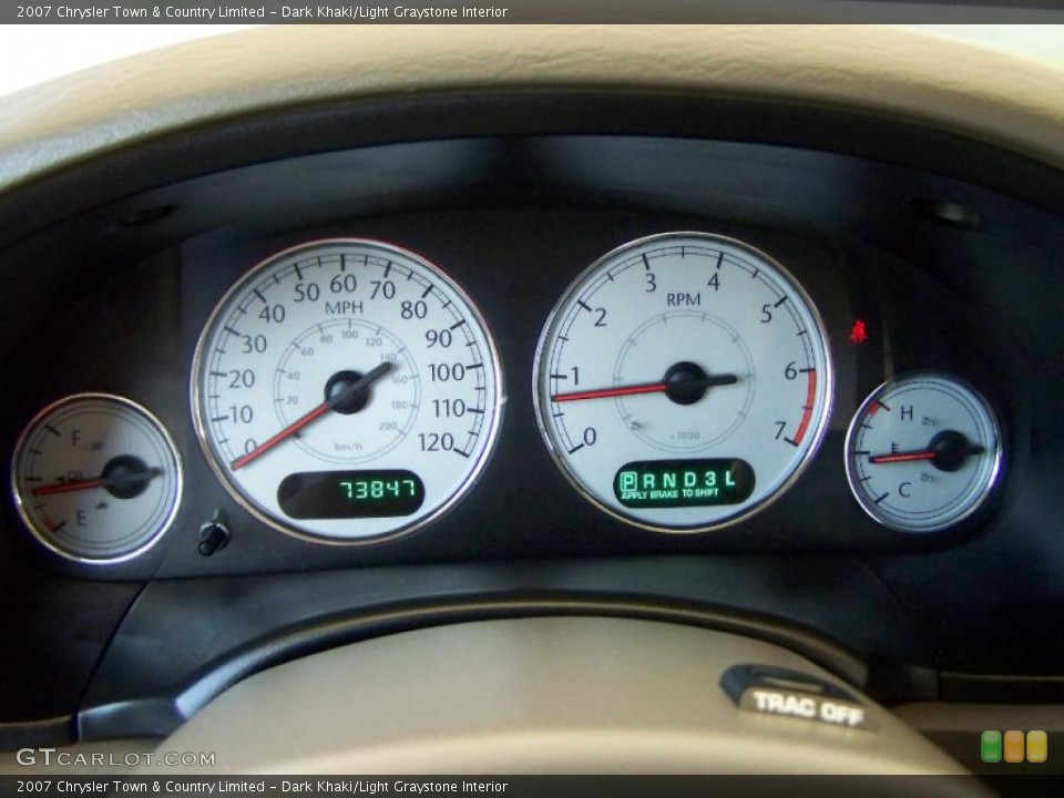 Dark Khaki/Light Graystone Interior Gauges for the 2007 Chrysler Town & Country Limited #49241517