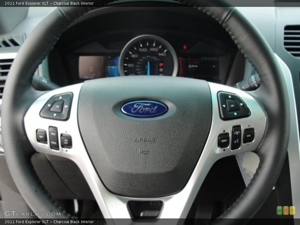 Charcoal Black Interior Steering Wheel for the 2011 Ford Explorer XLT #49253927