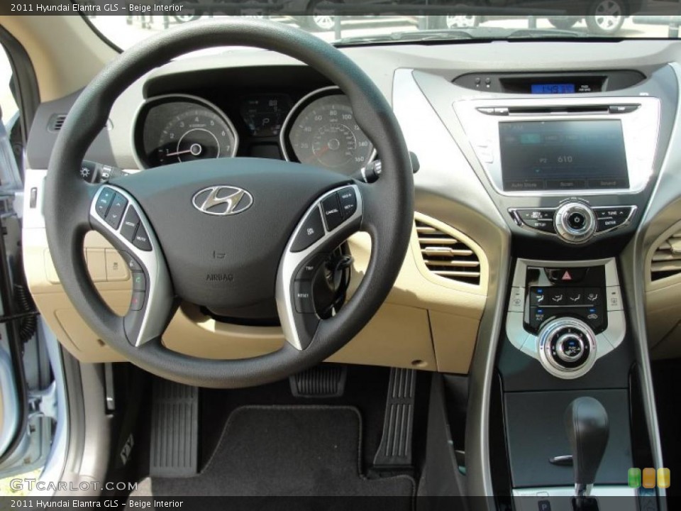 Beige Interior Controls for the 2011 Hyundai Elantra GLS #49256213