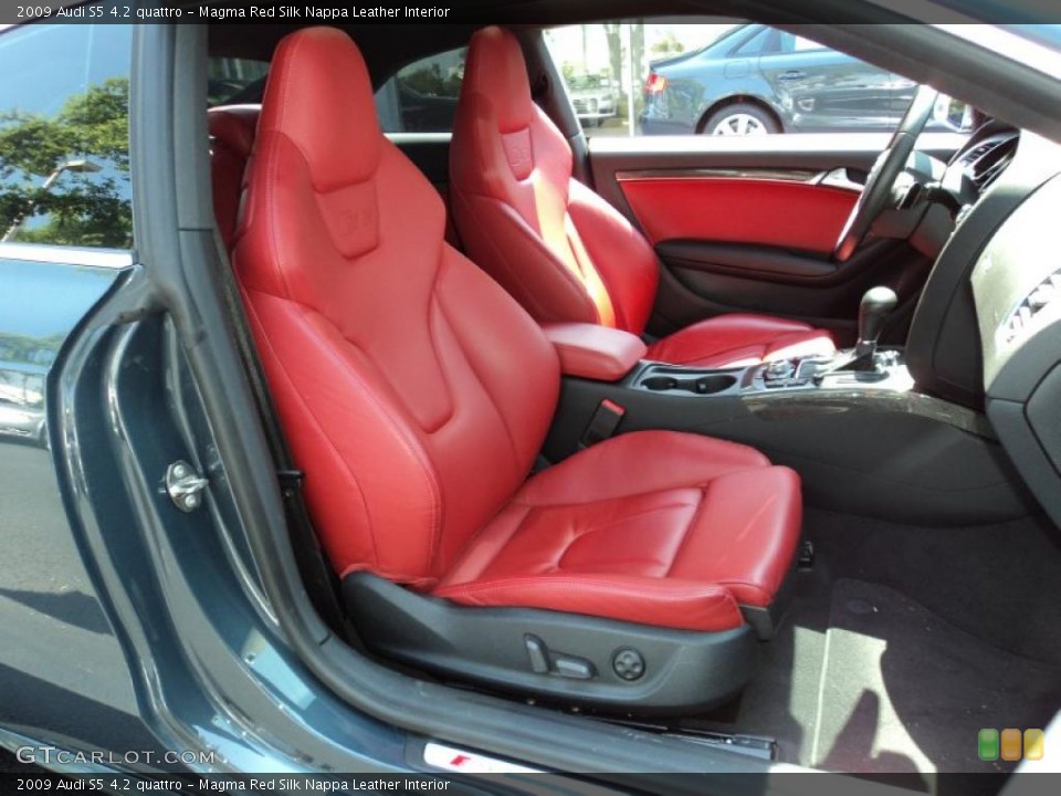 Magma Red Silk Nappa Leather Interior Photo for the 2009 Audi S5 4.2 quattro #49256243