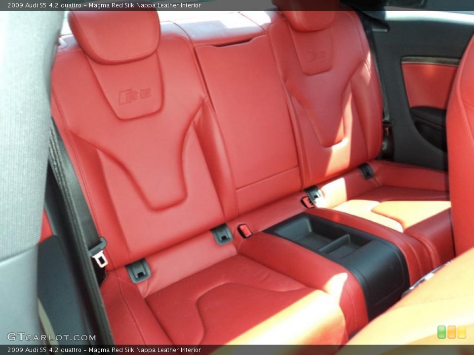 Magma Red Silk Nappa Leather Interior Photo for the 2009 Audi S5 4.2 quattro #49256261