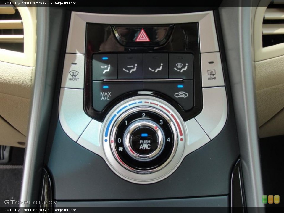 Beige Interior Controls for the 2011 Hyundai Elantra GLS #49256276