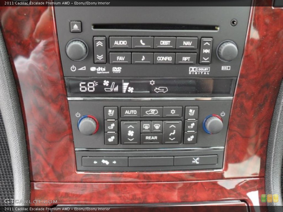 Ebony/Ebony Interior Controls for the 2011 Cadillac Escalade Premium AWD #49257626