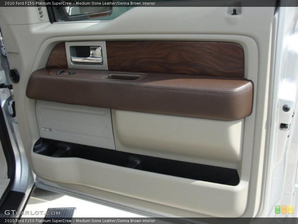 Medium Stone Leather/Sienna Brown Interior Door Panel for the 2010 Ford F150 Platinum SuperCrew #49260299