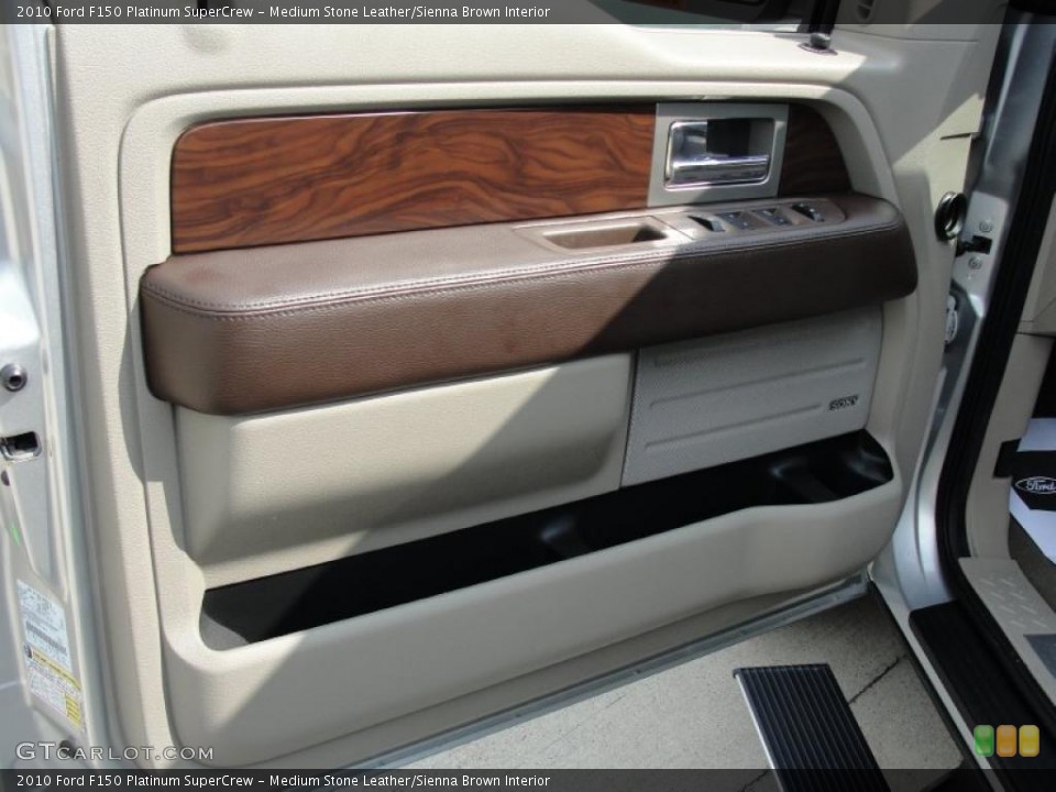 Medium Stone Leather/Sienna Brown Interior Door Panel for the 2010 Ford F150 Platinum SuperCrew #49260404