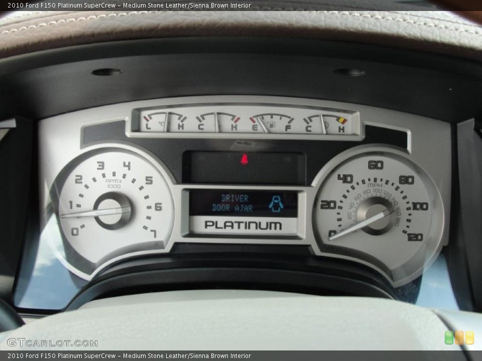 Medium Stone Leather/Sienna Brown Interior Gauges for the 2010 Ford F150 Platinum SuperCrew #49260638