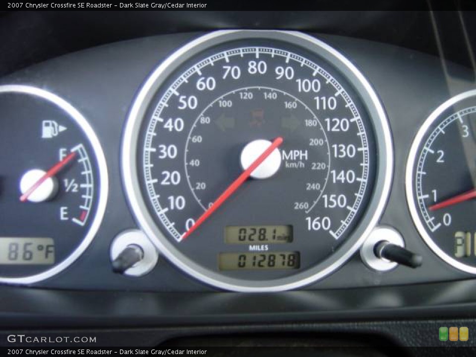 Dark Slate Gray/Cedar Interior Gauges for the 2007 Chrysler Crossfire SE Roadster #492653