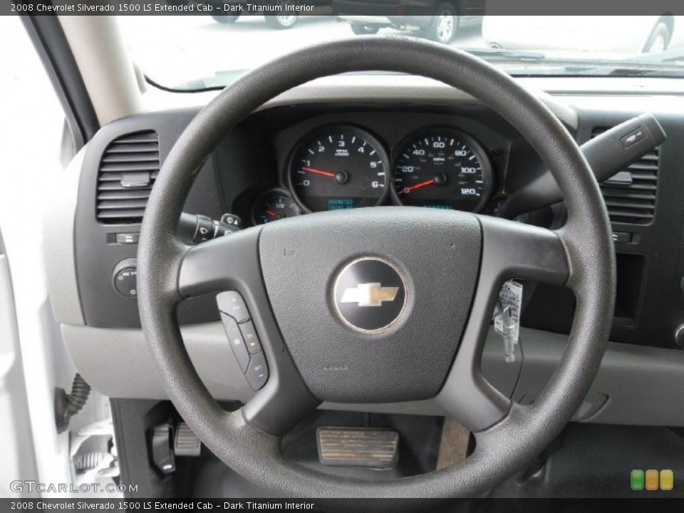 Dark Titanium Interior Steering Wheel for the 2008 Chevrolet Silverado 1500 LS Extended Cab #49265345