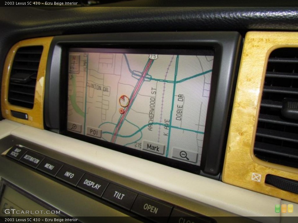 Ecru Beige Interior Navigation for the 2003 Lexus SC 430 #49267181