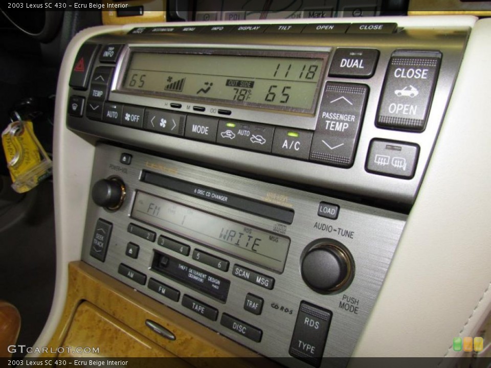 Ecru Beige Interior Controls for the 2003 Lexus SC 430 #49267193