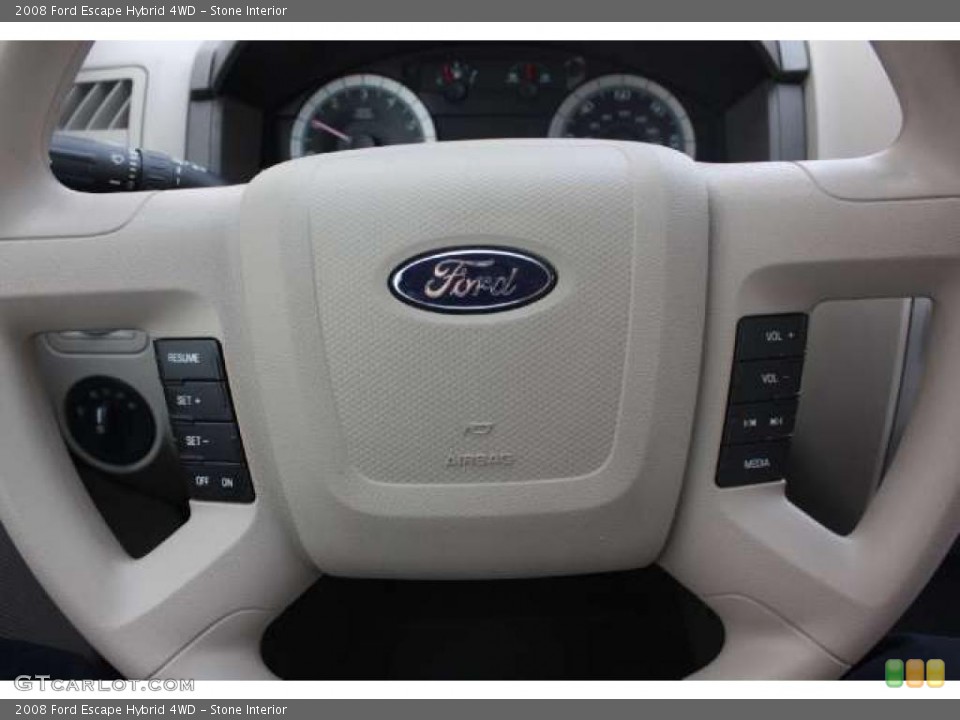 Stone Interior Steering Wheel for the 2008 Ford Escape Hybrid 4WD #49275602