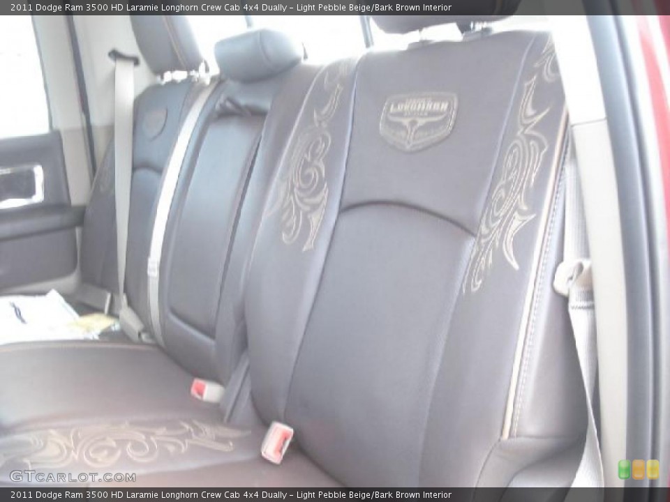 Light Pebble Beige/Bark Brown Interior Photo for the 2011 Dodge Ram 3500 HD Laramie Longhorn Crew Cab 4x4 Dually #49280156