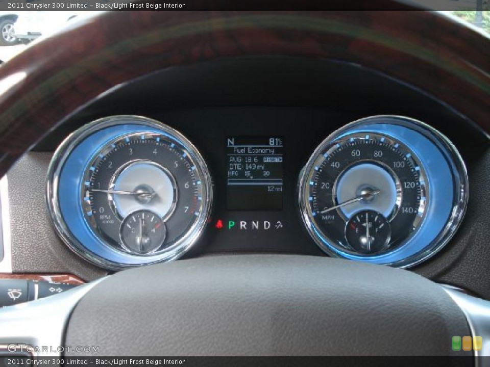 Black/Light Frost Beige Interior Gauges for the 2011 Chrysler 300 Limited #49281356